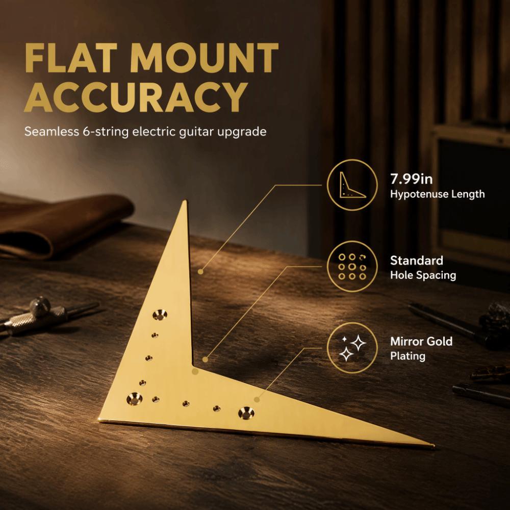 2PCS 6-String Compatible Guitar Bridge Tailpiece Black /Golden Flying V Bridge For Electric Guitar