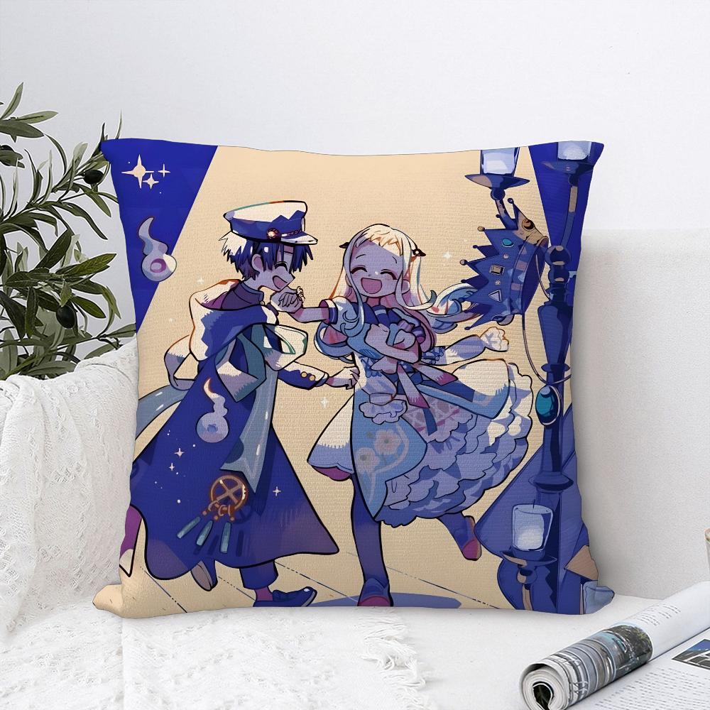 Подушка Джибаку Сёнен Ханако-кун Плюшевая ткань Мягкая Наволочка Двусторонняя печать Наволочка для диванной подушки Подушка