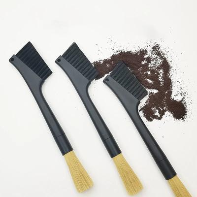 Кофейная щетка Щетка для чистки кофемолки эспрессо машины Двусторонняя щетка Ручка из ПП Аксессуары для домашней кофемашины Инструменты бариста