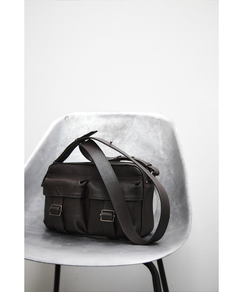 Youth Leather Camera Bag - Brown