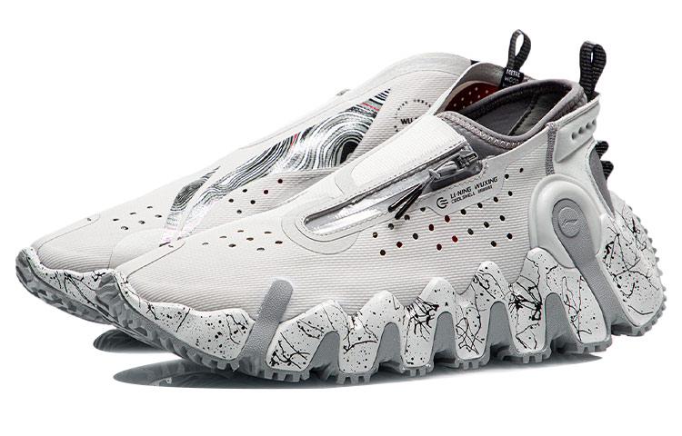 Li Ning Неделя моды в Париже Коллекция Винтажные Баскетбольные Кроссовки Мужские Низкие Антарктический Серый AGBR053-1