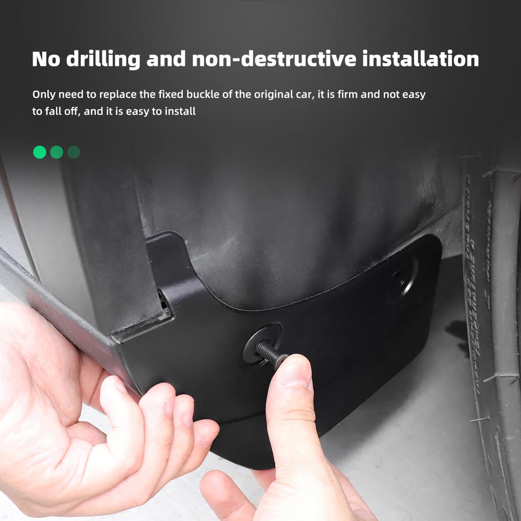 LUCKEASY For Tesla Model 3 Model Y -2023 Rear Wheel Mud Flaps Car Modification Accessories Splash Guards Mud Fenders
