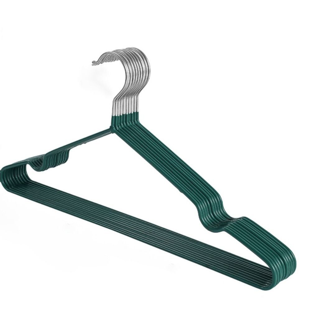 10 шт. Вешалка для одежды Металлическая с нескользящим резиновым покрытием Вешалка для рубашек и блузок Сверхпрочная Стойка для пальто и костюмов с круглыми выемками Держатель для платьев