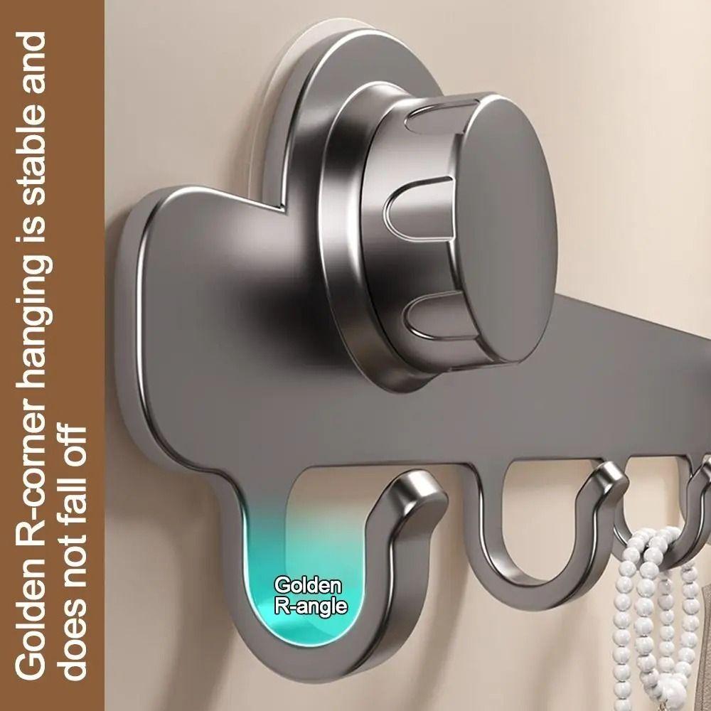 5/6/7/8-Hook Suction Door Cup Hook Waterproof Hanging Coat Rack Bathroom