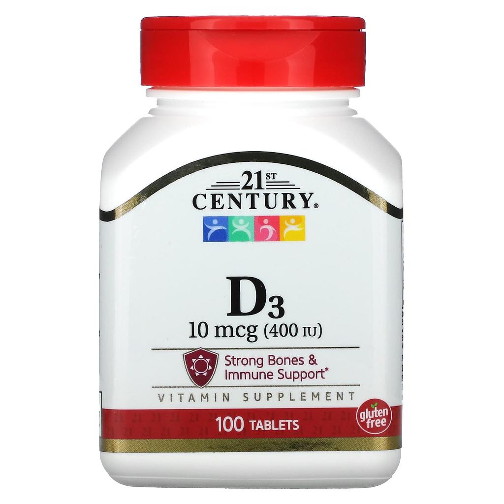 21st Century, Vitamin D3, 10Mcg(400Iu), 100 Tablets