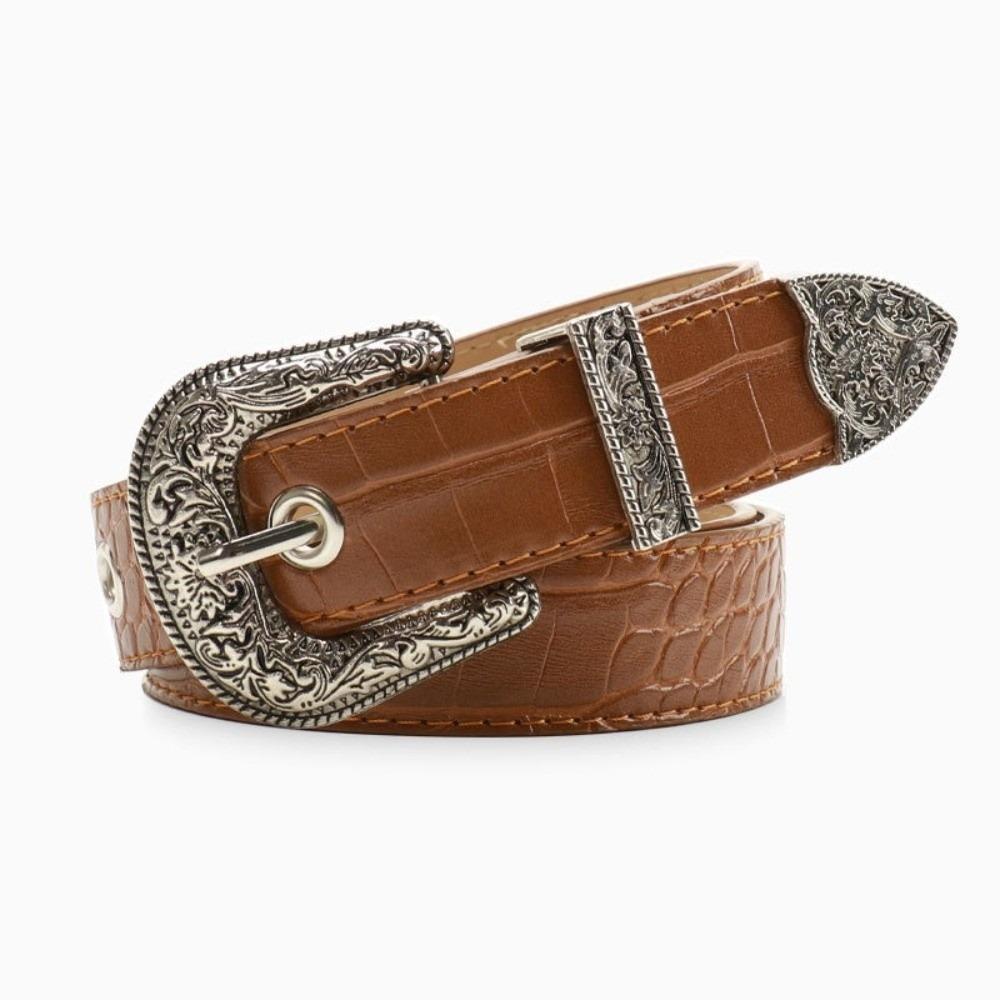 Pin Buckle Women Belt Punk PU Leather Waistbands Fashion Retro Waist Belt  Party
