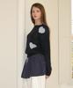RONRON 3 Heart Jacquard Pullover Knit Navy