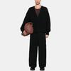 Fear of God Essentials Тяжелый Вафельный Кардиган Черный Мужские Топы 192BT246200F