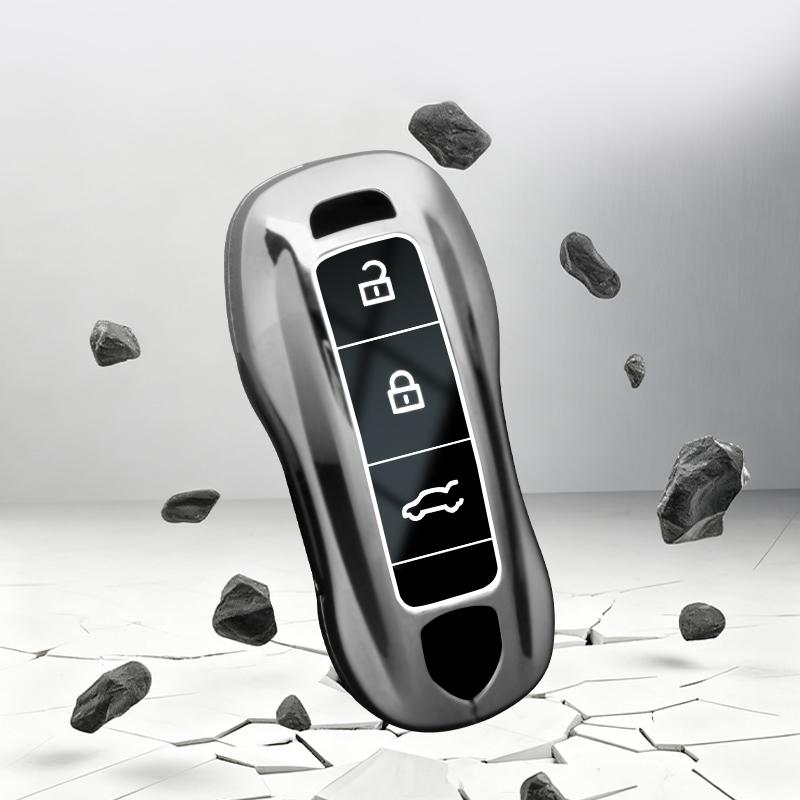 Alloy Car Key Case Cover Shell Fob for Porsche Cayenne 958 911 Lepin 996 Macan Boxster Panamera 997 944 924 Panamera 718 971 9YA
