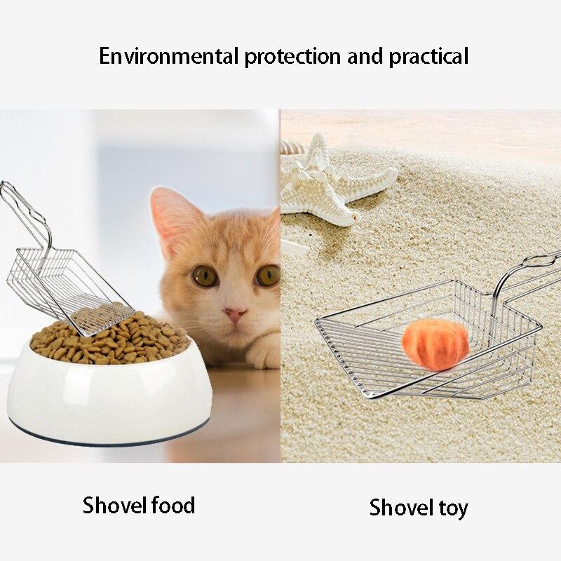 Stainless Steel Cat Litter Scoop Metal Pooper Scoopers Pets Litter Sand Shovel Pet Shit Artifact Dogs Shovel Pet Cleanning Tool