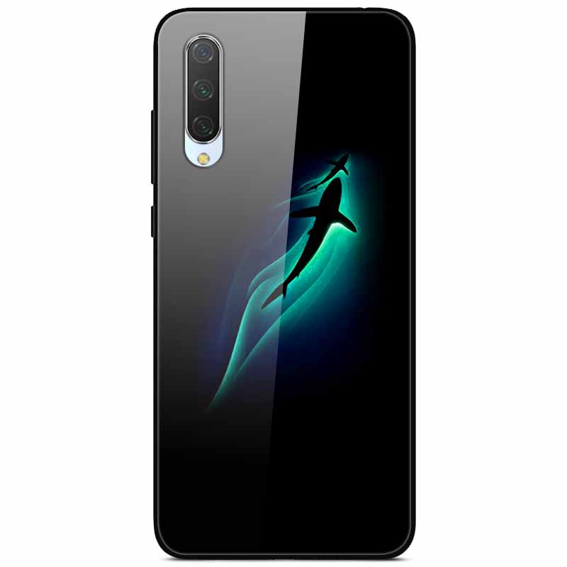 For Xiaomi Mi A3 Cases 9SE 9Lite Fashion Tempered Glass Hard Back Covers for Xiaomi Mi 9 SE Phone Cases Bumper Fundas Coque MiA3
