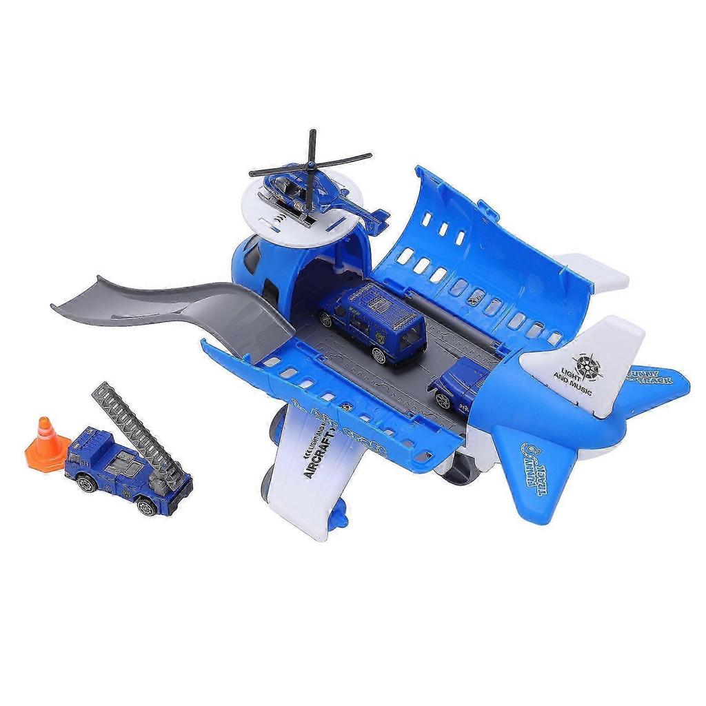 Transport Airplane Toy Plastic Material 2 Deformation Gameplay Burr Free Storeable Body Removable Plane ToysBlue 2025