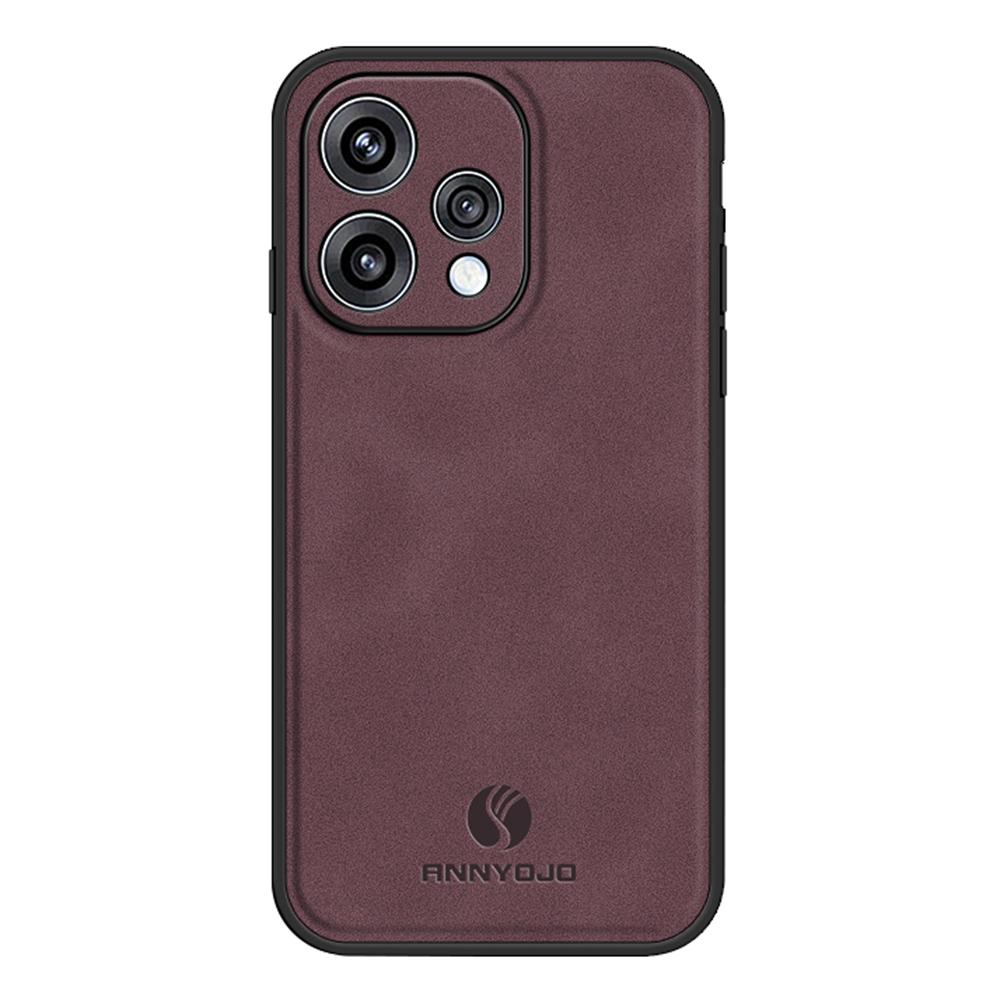 Чехол для телефона ANNYOJO для Oppo Reno15 5G (Глобальный) / 15c 5G (Китай) Противоударная задняя крышка для телефона из ПУ кожи + ПК + ТПУ