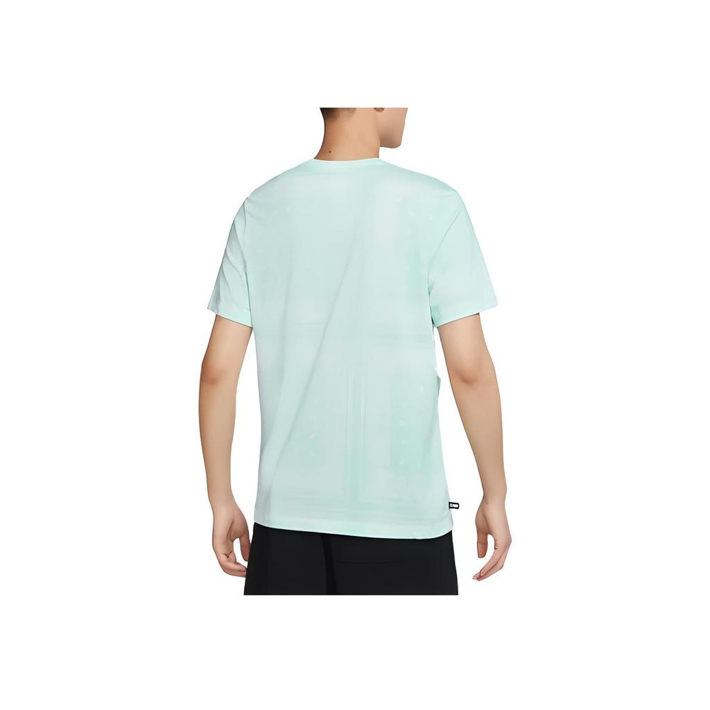 Nike Alphabet Logo Cashew Flower Print Round Neck Short Sleeve T-Shirt Men Tops Green DR7659-100