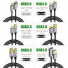 Type-C to Micro-B Multi-Function Data Cable for Mobile and Computer Connection