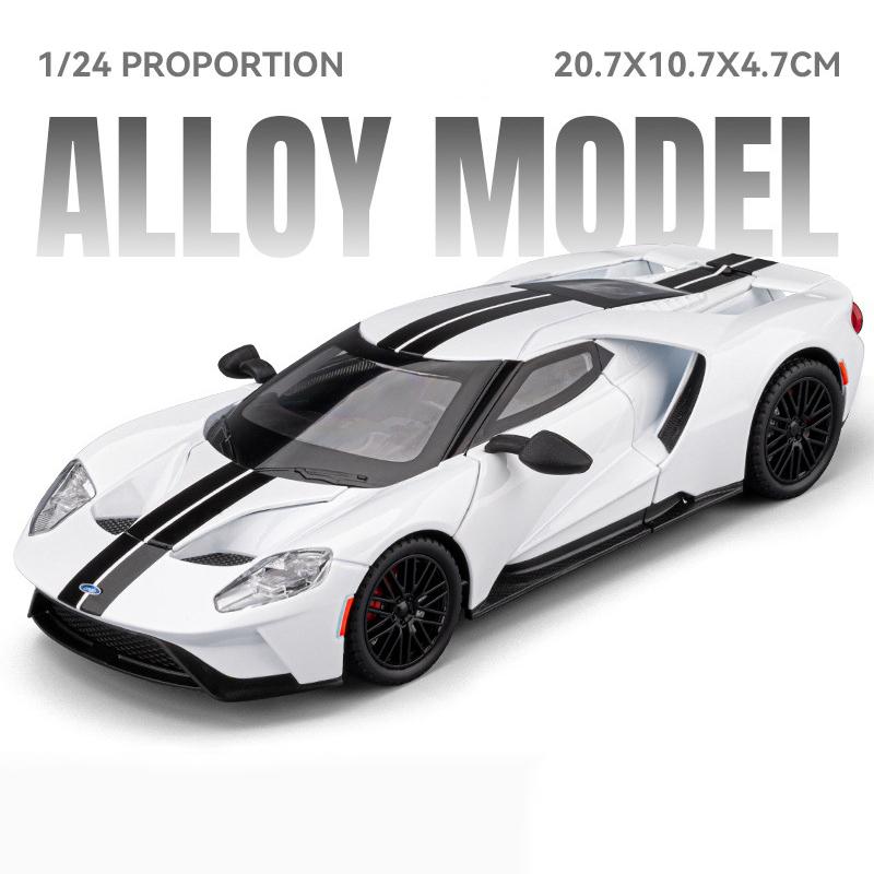 1/24 Ford GT Supercar Alloy Model Car Toy Diecasts Metal Casting Sound and Light Car Toys for Children Vehicle