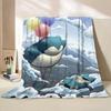 Фланелевое пушистое флисовое одеяло Pokemon Snorlax для дома, спальни, кровати, дивана, офиса, детское покрывало, взрослое мягкое одеяло, милый подарок для ребенка