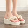 Maogu Platform Wedges Slippers White Crystal Shoe 2024 Новые женские шлепанцы Пляжная обувь Женские летние босоножки на танкетке с платформой 42