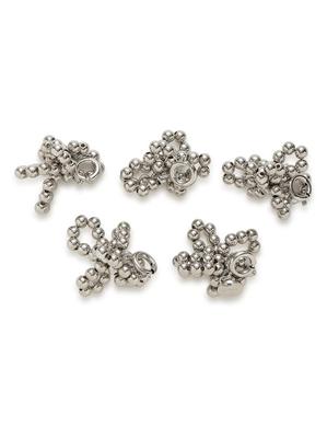 Эми Серебристый Бисероплетение Аксессуар для Обуви 13WGA245323CF