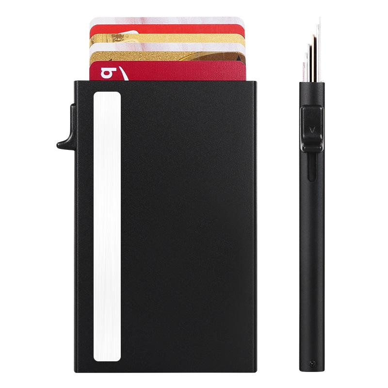 Мужской алюминиевый держатель для карт с RFID-защитой от кражи и хранилище для документов