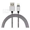 YSFMODE® Silver 1M Aluminum Nylon Charger Cable for iPhone 5 5s 6 6 Plus Mini iPad 2/3, 4 iPad / iPad