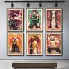 Japanese Anime Demon Slayer Art Poster Prints Kamado Tanjirou Nezuko Vintage Wall Canvas Painting Picture Home Decor Cuadros