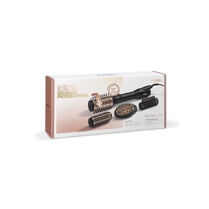 BABYLISS BIG HAIR LUXE AS970E - Brosse soufflante rotative multistyle - 50mm céramique - Brosse fixe 38mm - 650W