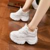 Thick-soled heightening dad shoes for women's 2026 summer new super-fire mesh breathable soft-soled sports shoes casual women's shoes