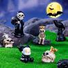 Halloween Figurine Decorations Micro Landscape Ghost Mini Pumpkin Skeleton Ghost Skull Ornament Resin Day Of The Dead Ornaments