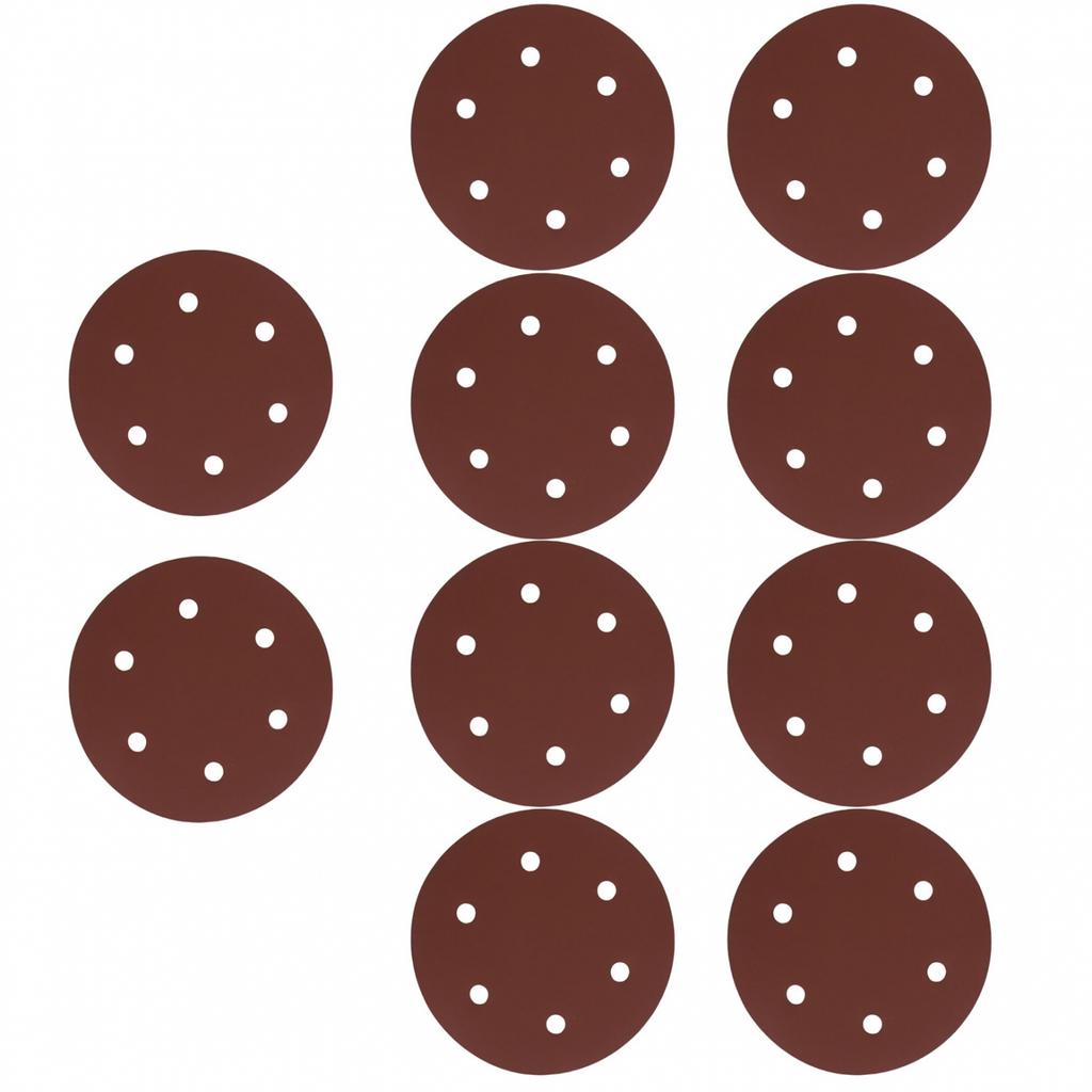 Шлифовальная бумага Полировальные инструменты 10 шт. 40-2000 грит 6 отверстий 9 дюймов/225 мм Алунд