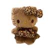 Hello Kitty Leopard Print Plush Toy Mascot Holder Pendant Key Ring Keychain Cute Character Merchandise [ZITION]