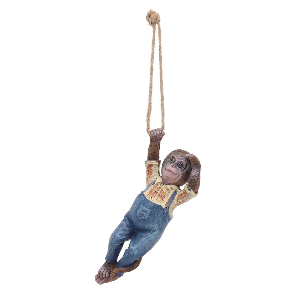 Garden Monkey Statues Cute Simulation Resin Hanging Monkey Garden Ornament for Outdoor Garden Lawn