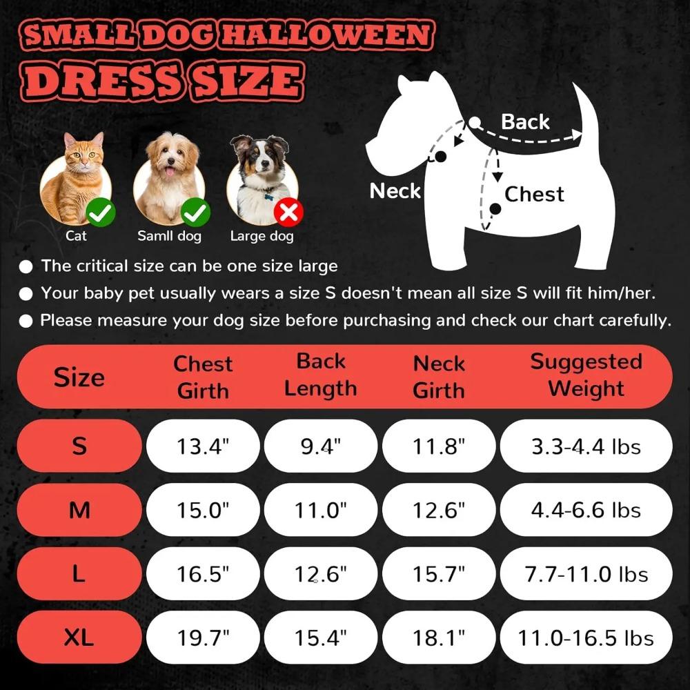 Halloween Dog Cats Dress Bloody Handprint White Puppy Cat Costume for Medium Small Pets Clothing 'DO NOT Enter' Sash for Holiday