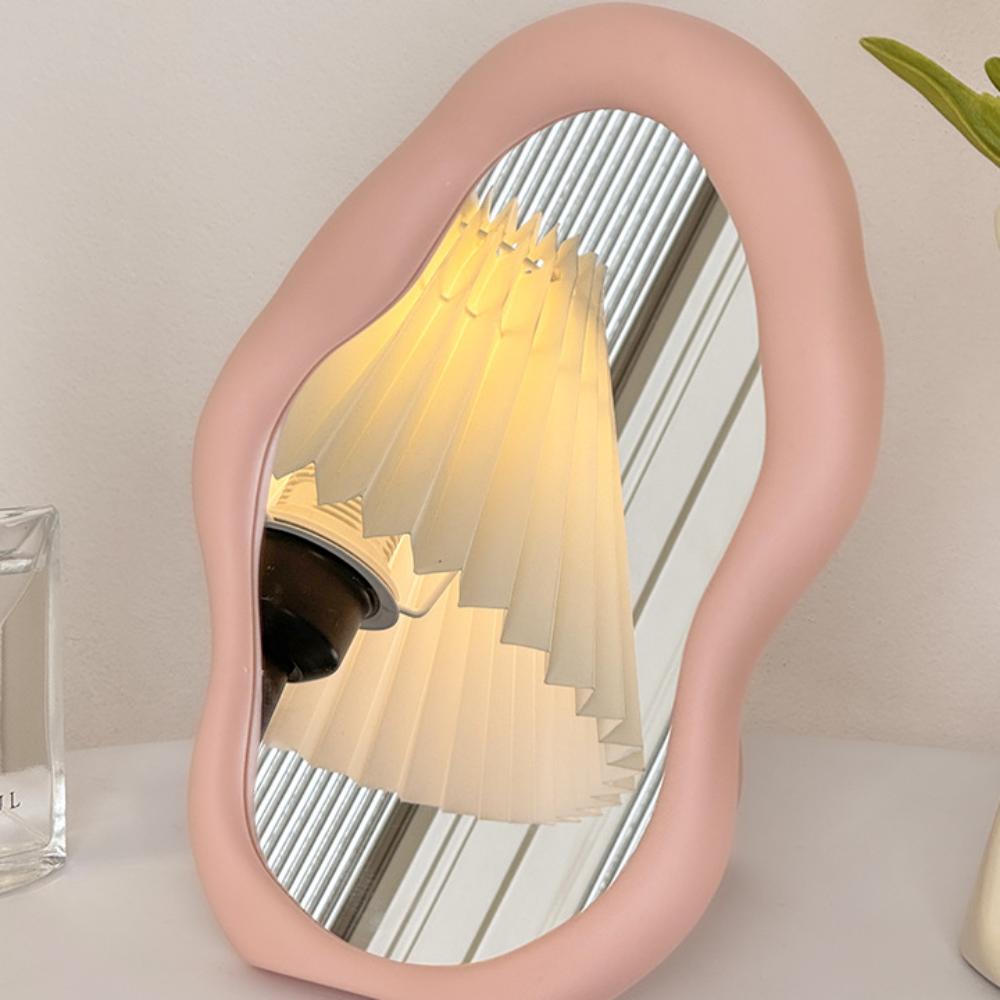 Cloud Shaped Makeup Mirror Irregular Hairdressing Wall Mirror Decorative Standing Dresser Mirror