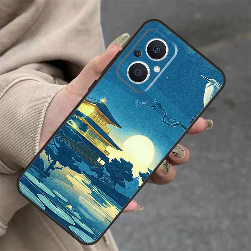 Японский стиль Арт Чехол Япония для OPPO Reno 7 8 Lite 6 5 4 11F 10 Pro 8T 5Z 4Z OPPO Find X6 Pro X2 Neo X3 X5 Lite