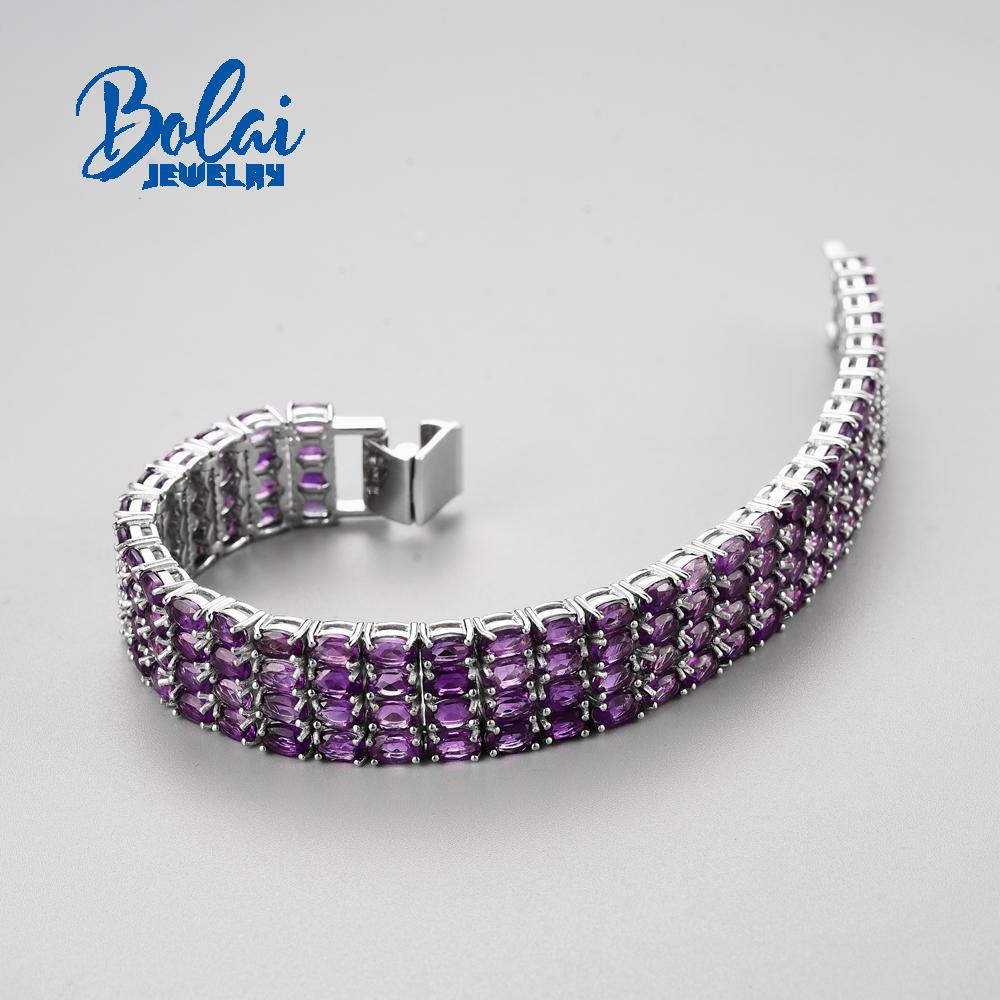 Браслет из натурального африканского аметиста овальной формы 3*5 мм, стерлинговое серебро 925 пробы, роскошный дизайн, женские ювелирные изделия, подарок на помолвку, годовщину