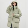Women's Winter Jacket Coats Thickened Medium-length Cotton Outerwears Large Size Loose Hooded Fashion Youthful Woman Clothes
