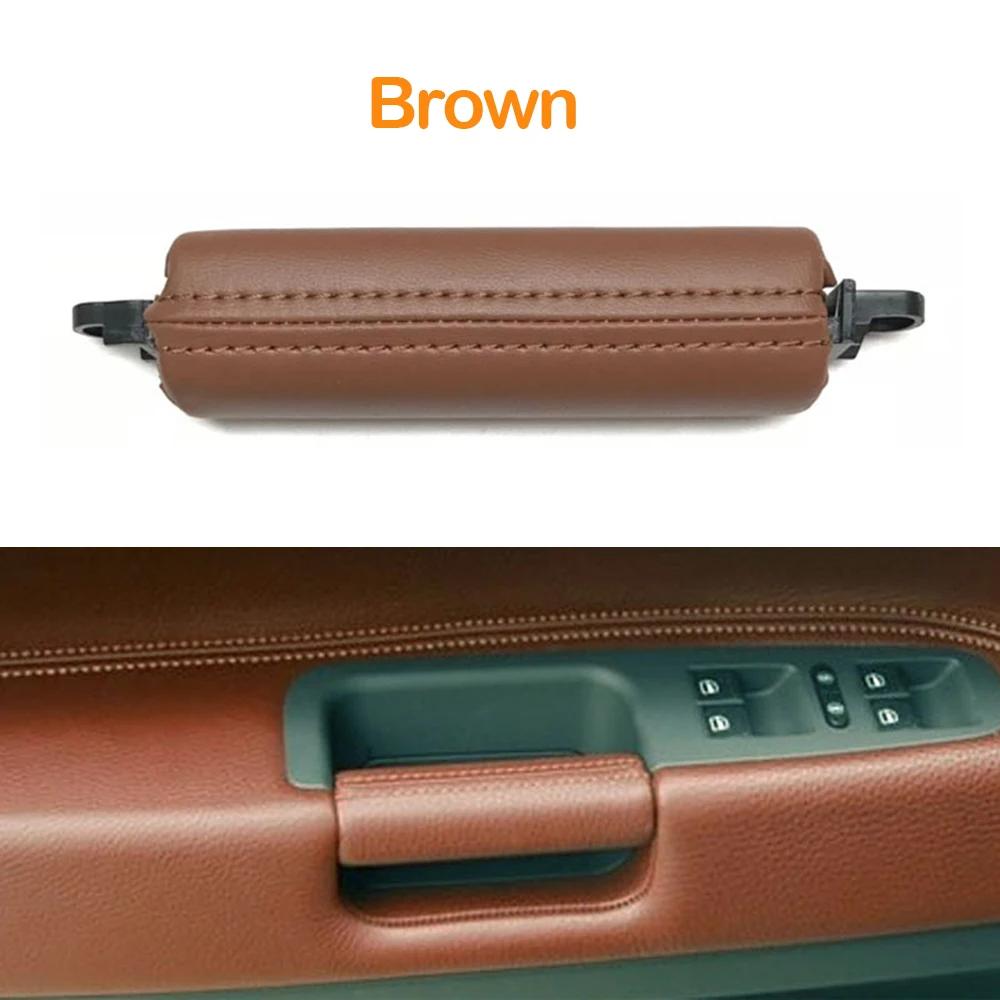 Car Interior Left Right Hand Driver Door Leather Pull Handle For Volkswagen VW Touareg 2003 2004 2005 2006 2007 2008 2009 2010