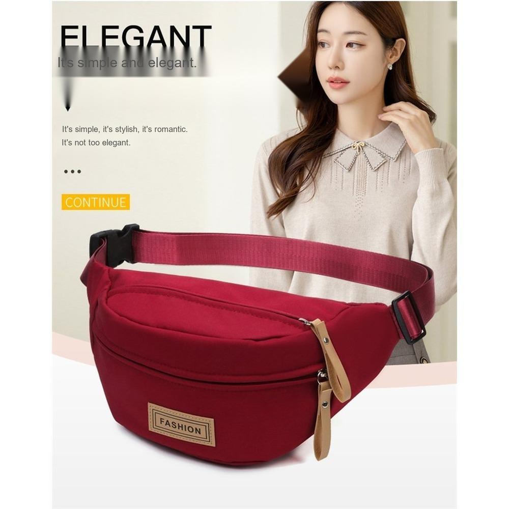Sports chest bag, women's popular shoulder bag, women's trendy fashion, versatile crossbody bag, casual large capacity waist bag