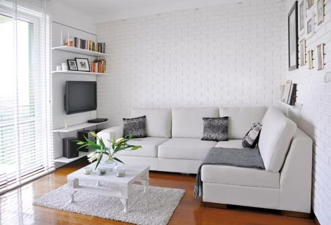 Płytka gipsowa z fugą ścienna 22,2x7,4cm 0,49 m² Biała cegła dekoracyjna do wnętrz