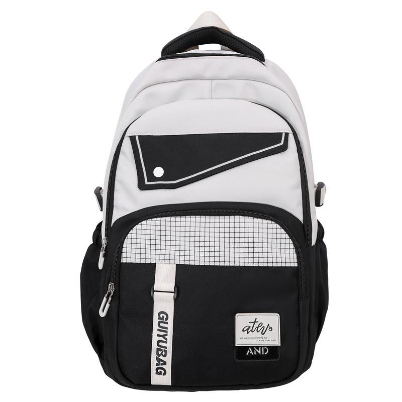 Цветной блок школьный рюкзак для школьников большой емкости рюкзак для пар женский рюкзак мужской дорожный рюкзак