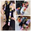 Rainbow Color Y2K Striped Scarf Collocation Clothing Accessories Stripe Shawl  Streetwear