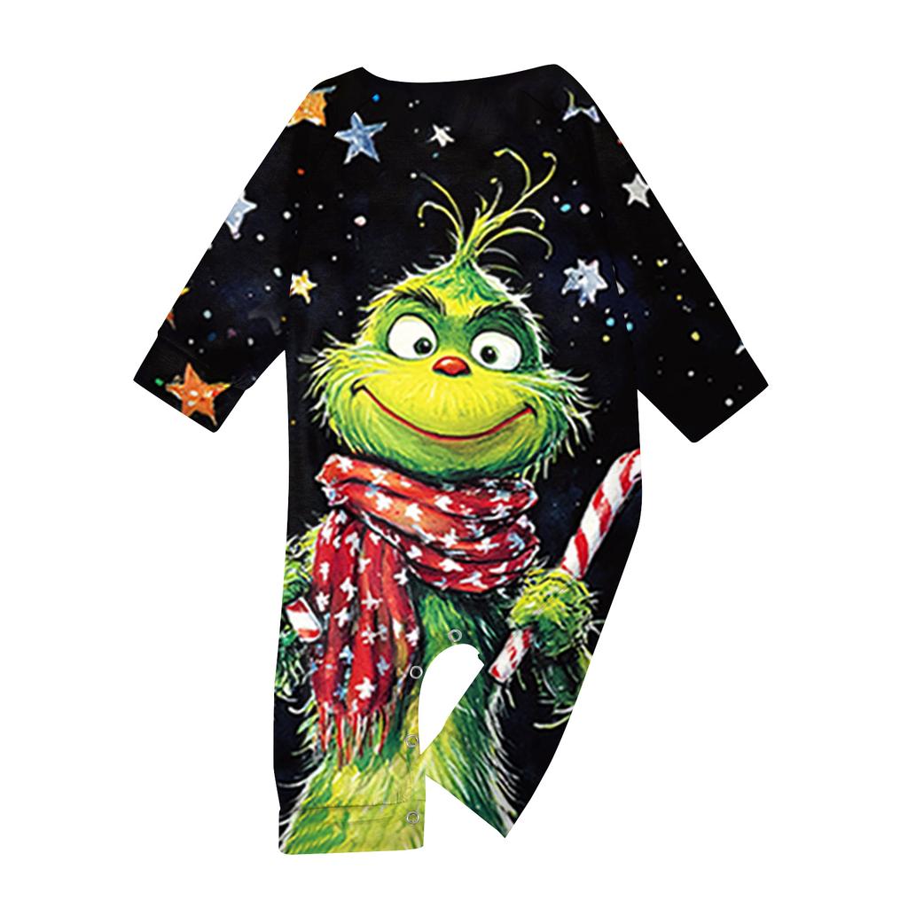 Christmas Print Family Outfit Long Sleeve Top + Pants Set Family Outfit