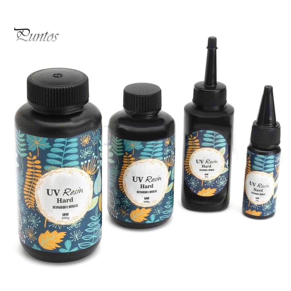 Puntos 10/15/25/60/100/200 г УФ-смола твердый клей ультрафиолетовый прозрачный светодиодный DIY инструменты
