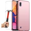 Protective Case - PROSHOP - Samsung Galaxy A10 - Soft Silicone - 2 Tempered Glasses - Pink