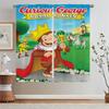 Curious George Kitchen Curtain Tiebacks Curtains for Living Room Decoration Tulle in Kitchen Curtains 2 Pieces Window Blackout