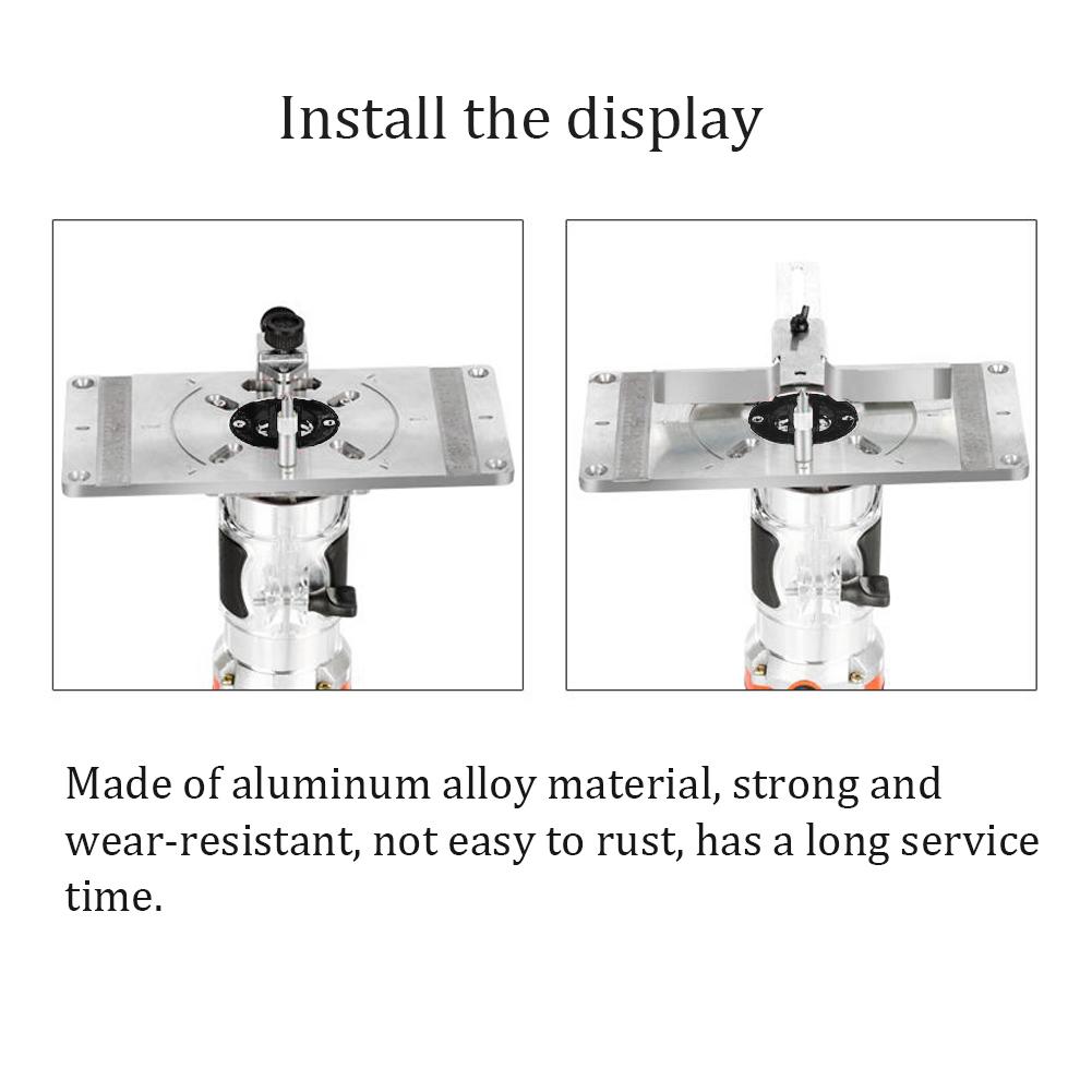 Фрезерный стол из алюминиевого сплава, вставная пластина, обрезной станок, гравировальный инструмент, откидная доска с 4 кольцами