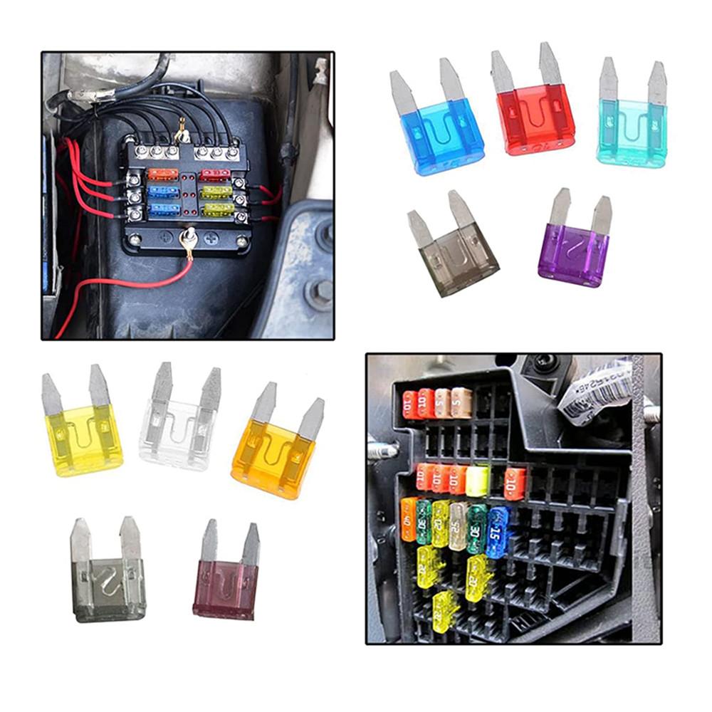 120 шт., небольшой профиль, размер лезвия, набор автомобильных предохранителей для авто, грузовиков, 2/3/5/7,5/10/15/20/25/30/35A, предохранитель с пластиковой коробкой