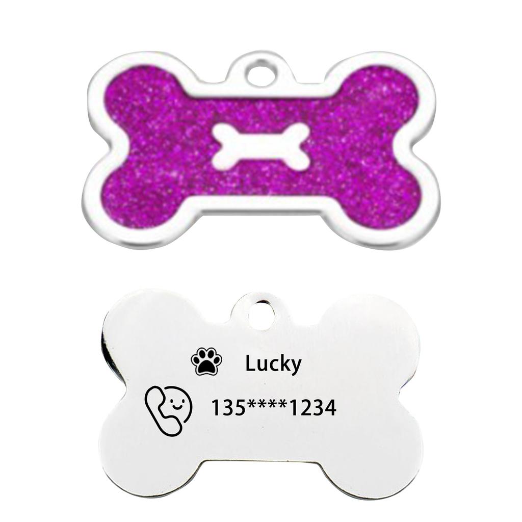 Pet Tag Keychain Pendant Cross-border Stainless Steel Holiday Gift Small Gift Engraved Metal Keychain