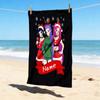 Custom Name Fantasy Heroes Stylish Digital Printing Beach Towel Quick‑Drying Absorbent Blanket for Beach Pool Gym Travel